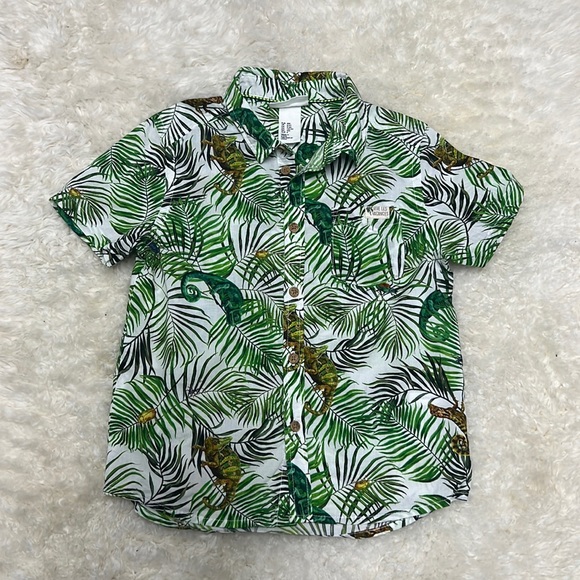 Worn Once - Nathalie Lete x H&M Short Sleeve Button Down Shirt 3-4Years - Picture 1 of 3